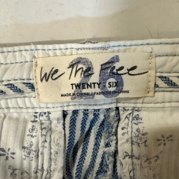 We The Free Women's Striped Pants size 26 Straight Legs Cotton - Picture 3 of 8